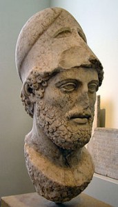 Perikles, en av demokratins fäder. Foto från Wikipedia