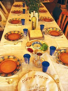 Bord dukat för Sedermåltiden