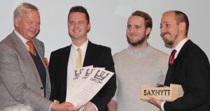 Vinnarna i kategorin Kantinmåltider Tomas Wallentinus, Tobias Bentley och Henrik Forsell